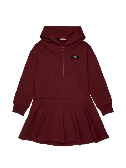 Nº21 Kids logo-patch hooded dress