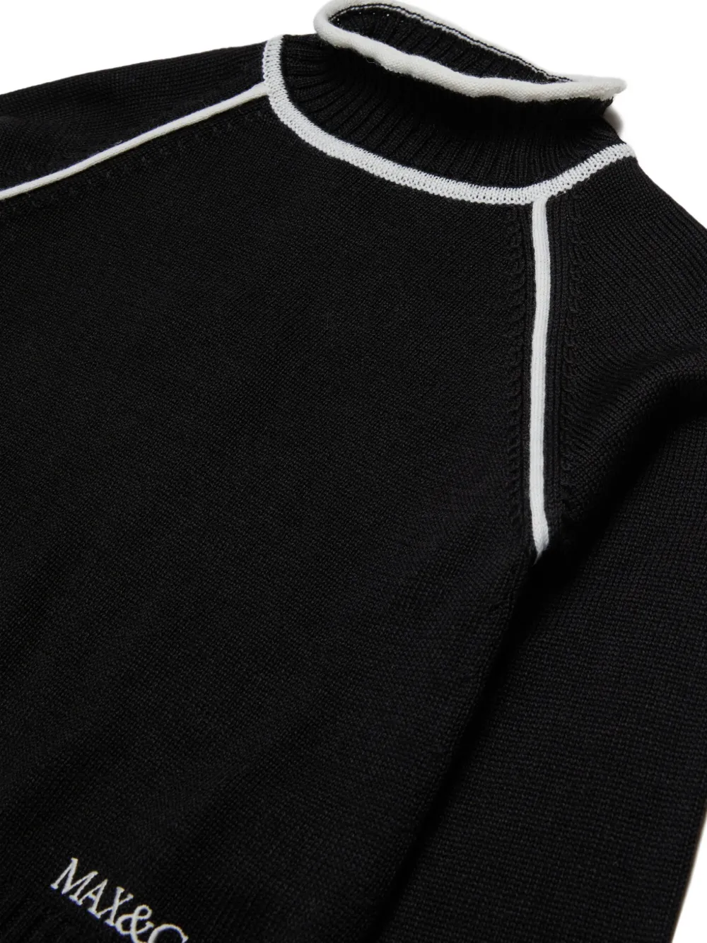 MAX&Co. Kids Coltrui met contrasterend stiksel Zwart