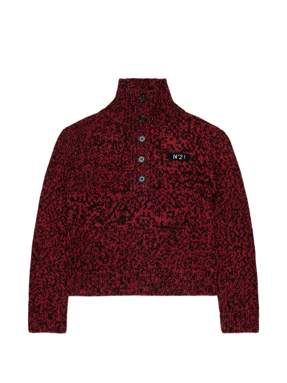 Nº21 Kids Pullover mit Logo-Patch - Rot