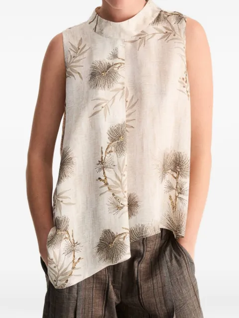 BIANCALANCIA floral-print sleeveless blouse
