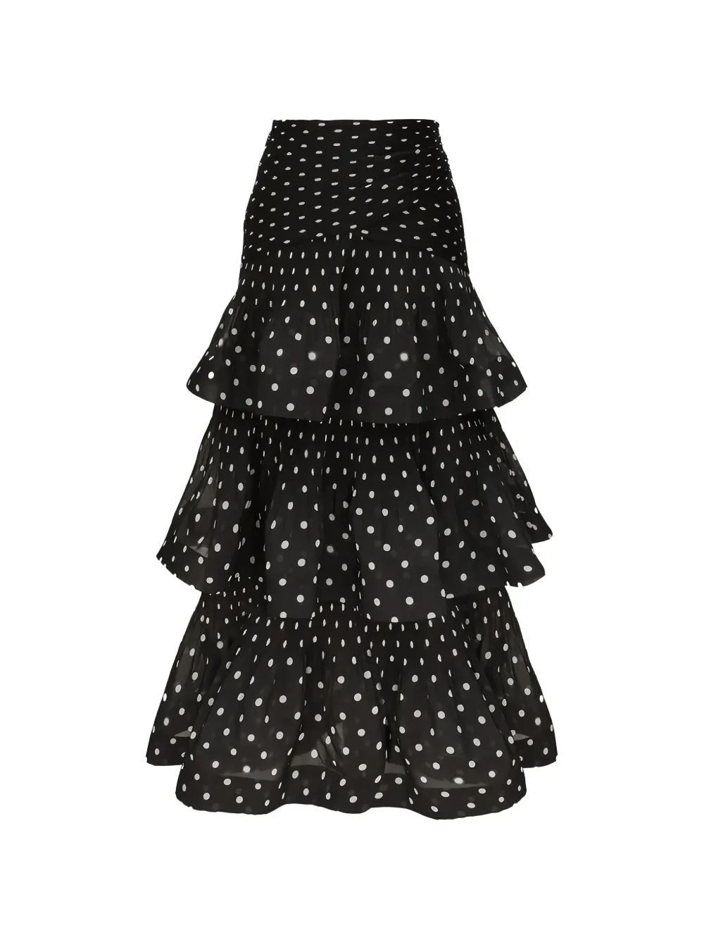 ZIMMERMANN pleated tiered skirt - Nero