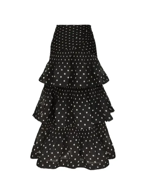 ZIMMERMANN pleated tiered skirt