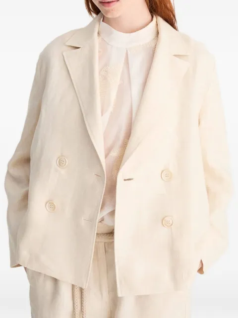 BIANCALANCIA rear-slit double-breasted jacket