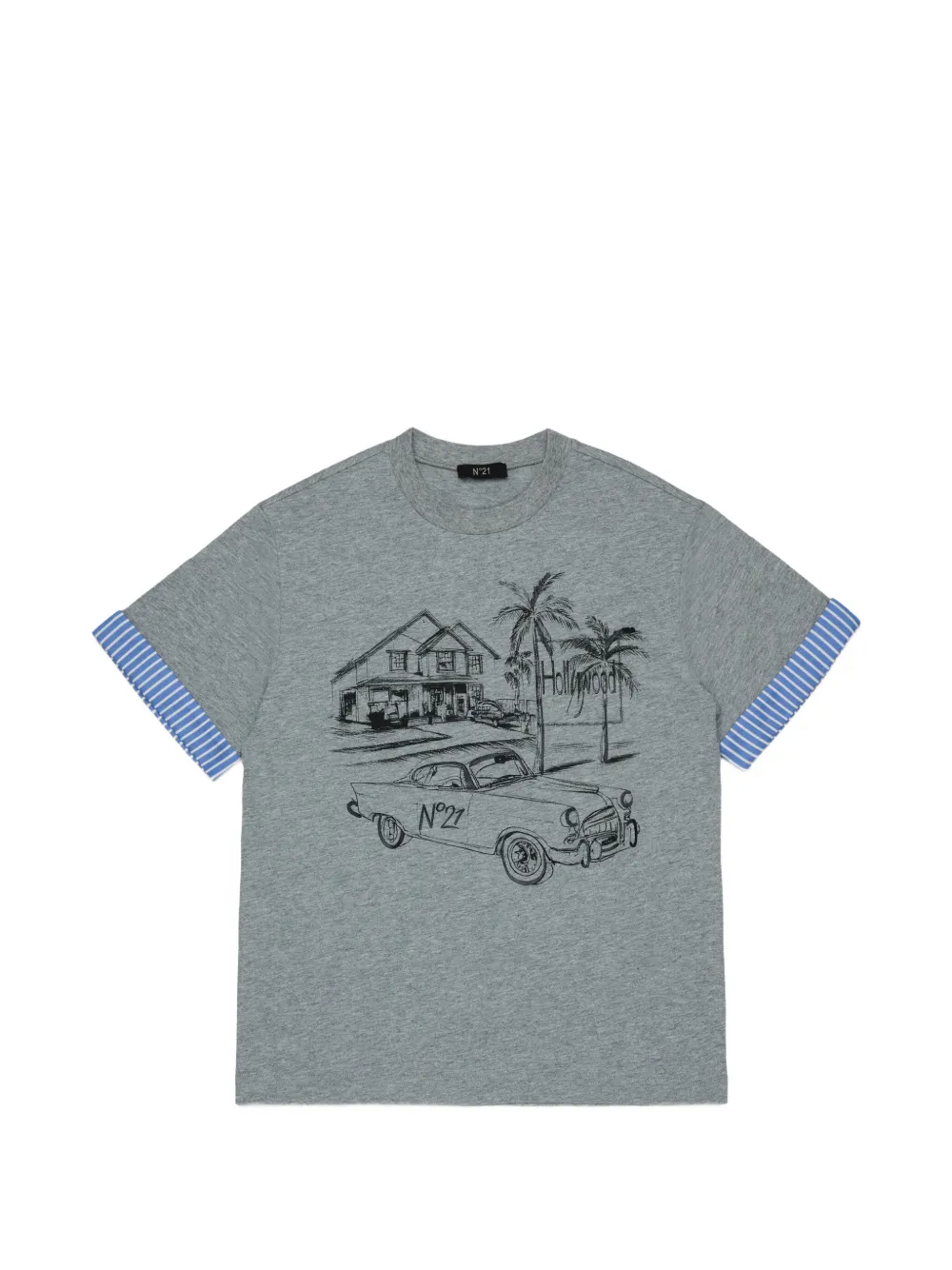 Nº21 Kids T-shirt con grafica - Grigio