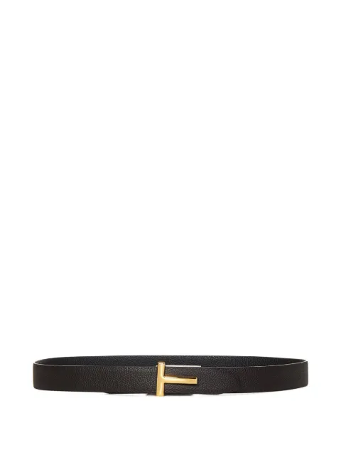 TOM FORD T-buckle grained leather belt