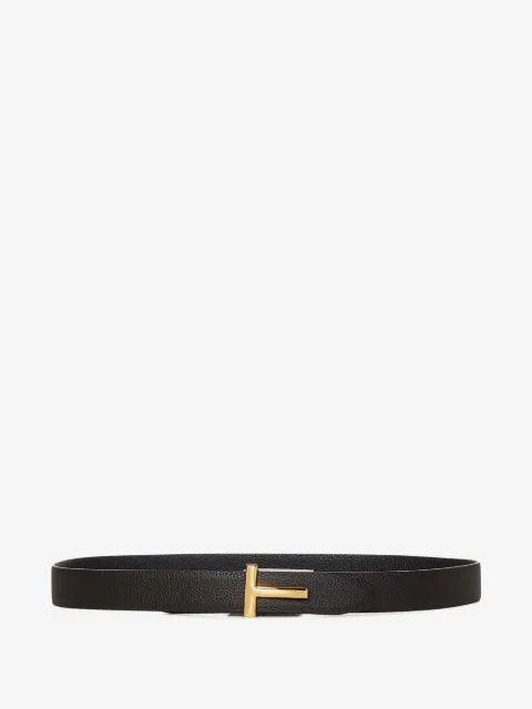 TOM FORD T-buckle grained leather belt