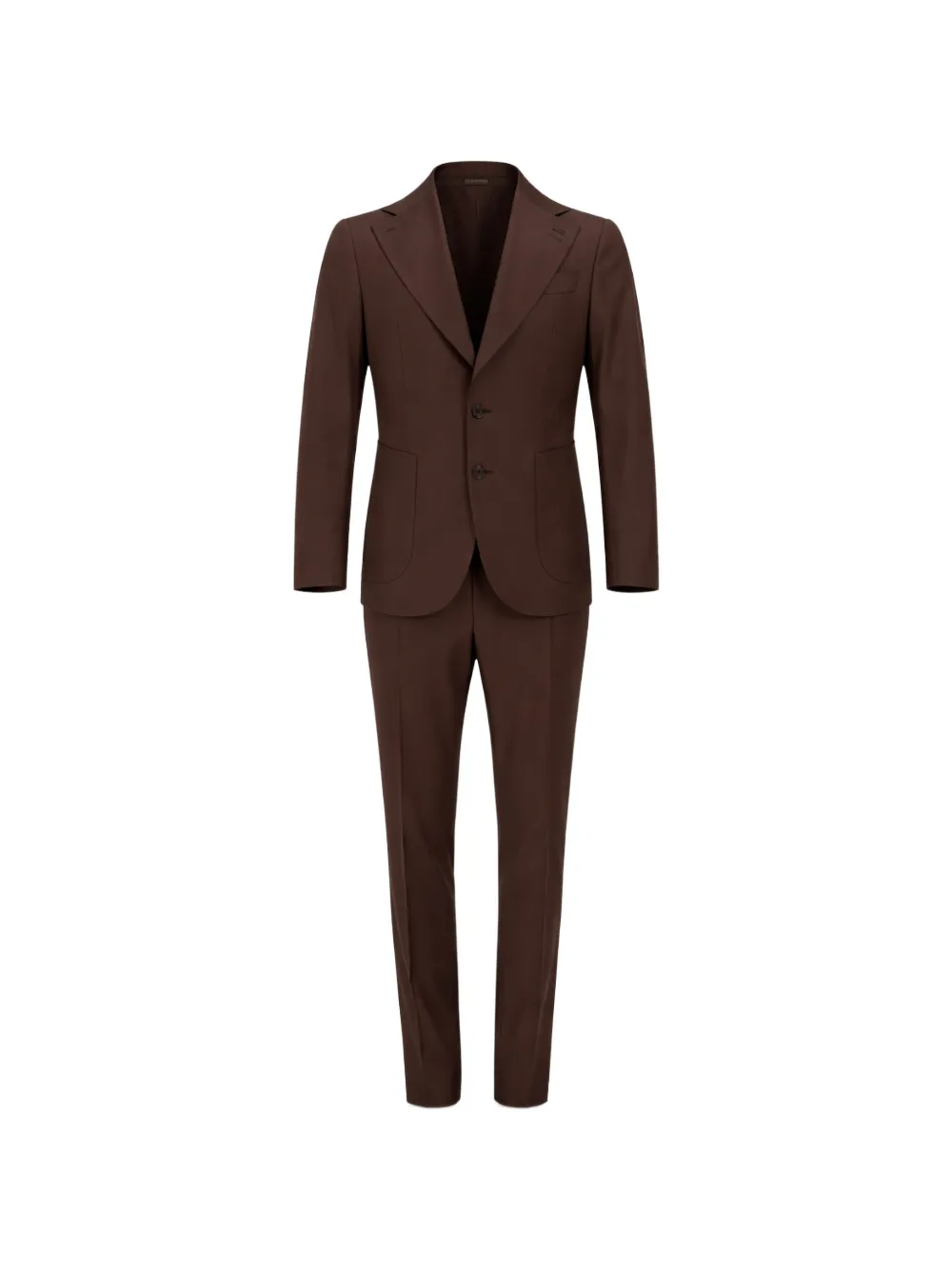 FRANZESE COLLECTION patch-pocket single-breasted suit - Marrone