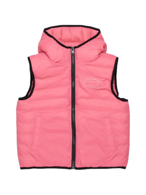 Diesel Kids logo-embroidered padded gilet