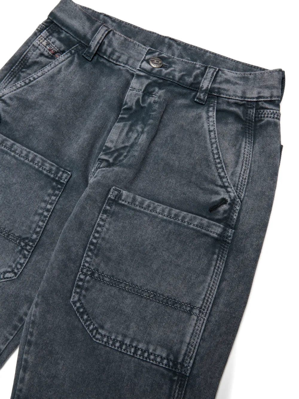 Diesel Kids Jeans met opgestikte zak Grijs