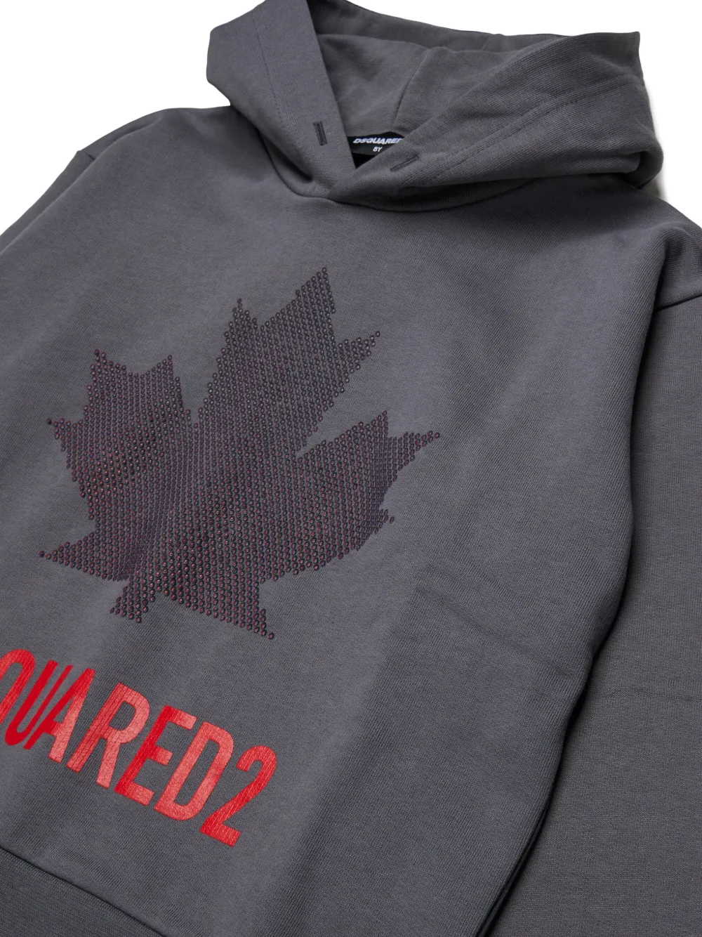 DSQUARED2 KIDS Hoodie met bladerprint Grijs