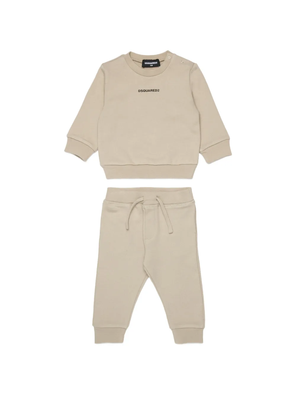 DSQUARED2 KIDS Tuta sportiva in cotone con logo - Toni neutri