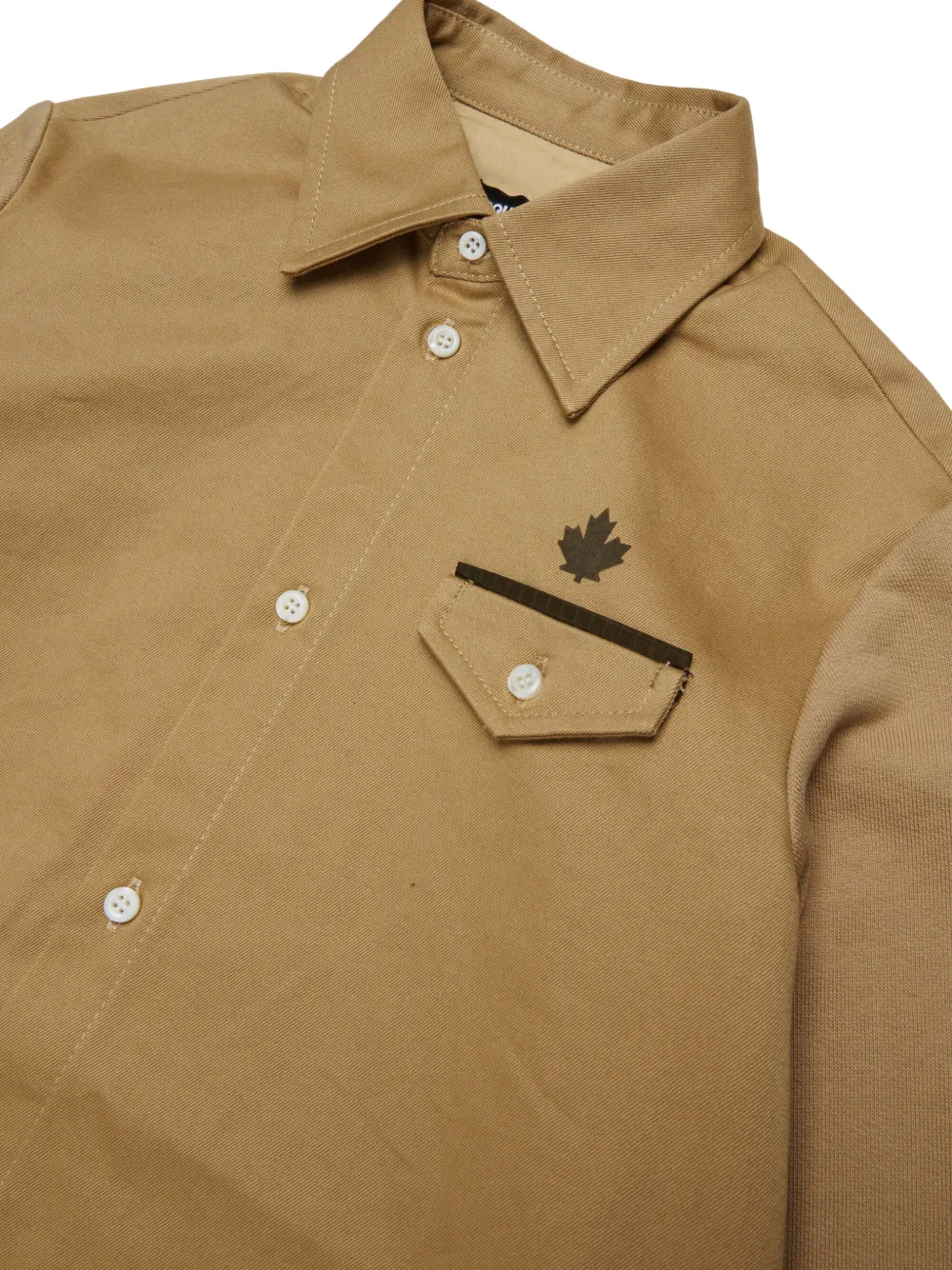 DSQUARED2 KIDS shirtjurk met esdoornblad Beige