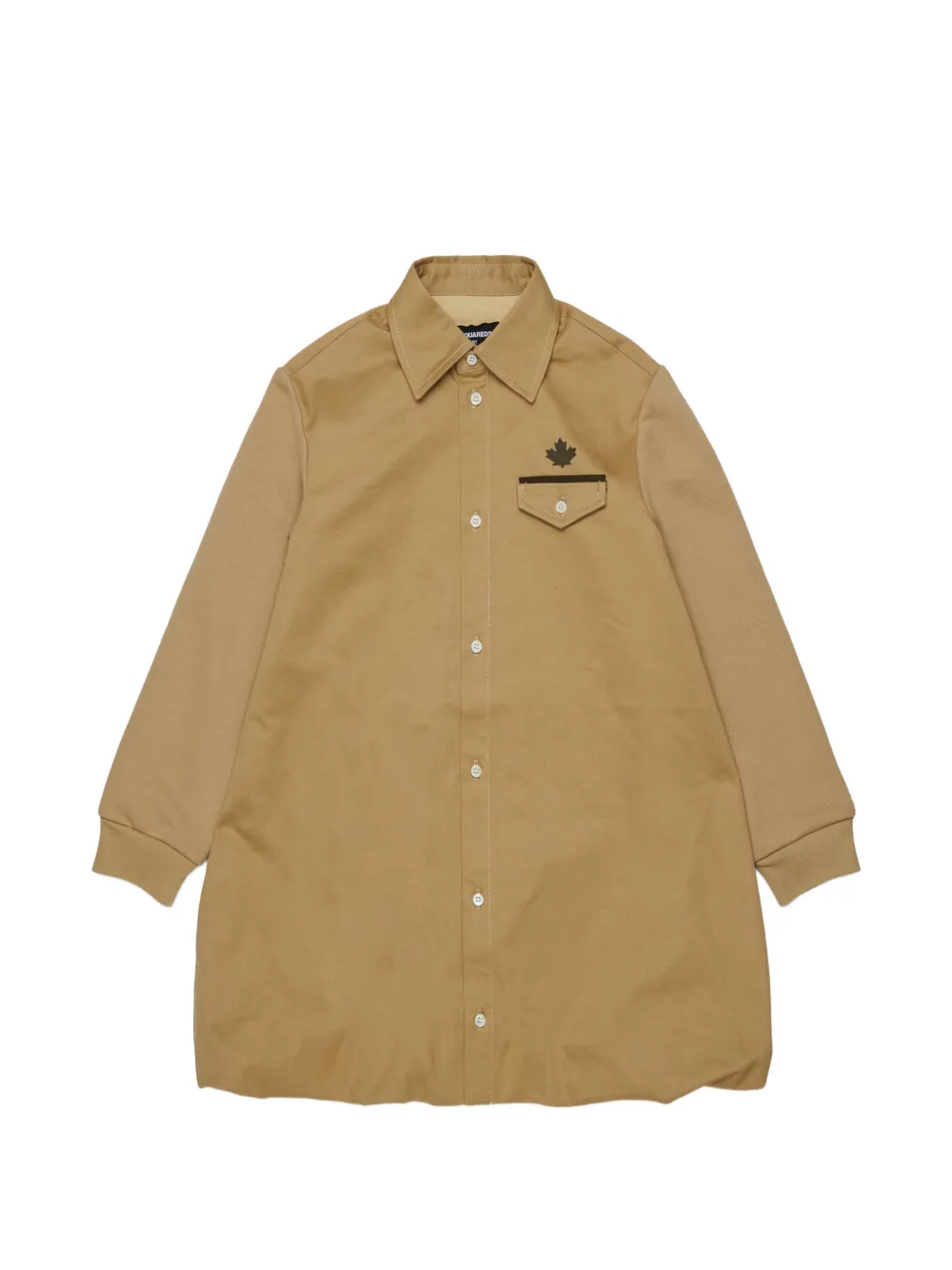 DSQUARED2 KIDS Maple Leaf shirt dress - Neutrals