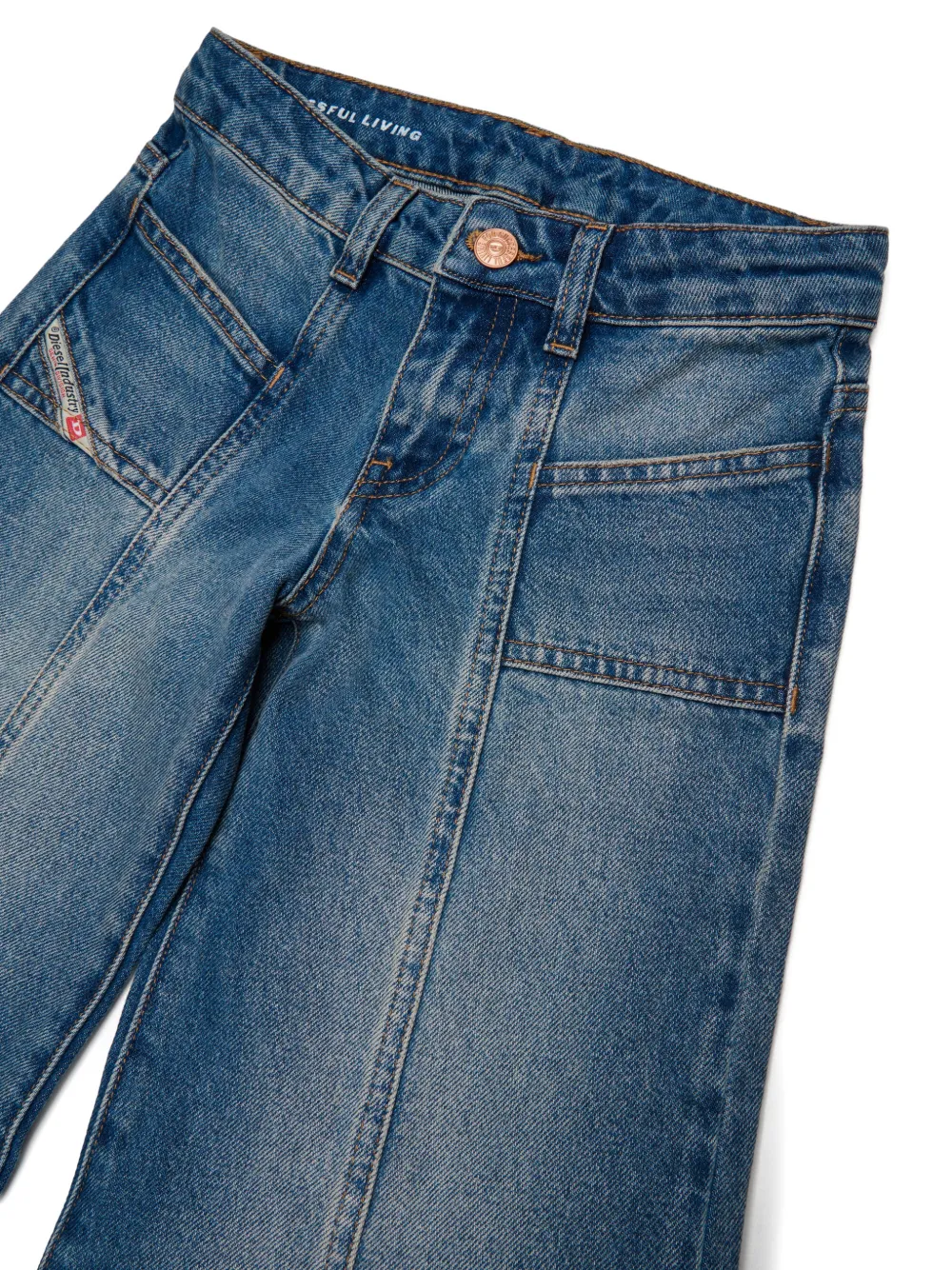 Diesel Kids D-Pam flared jeans Blauw