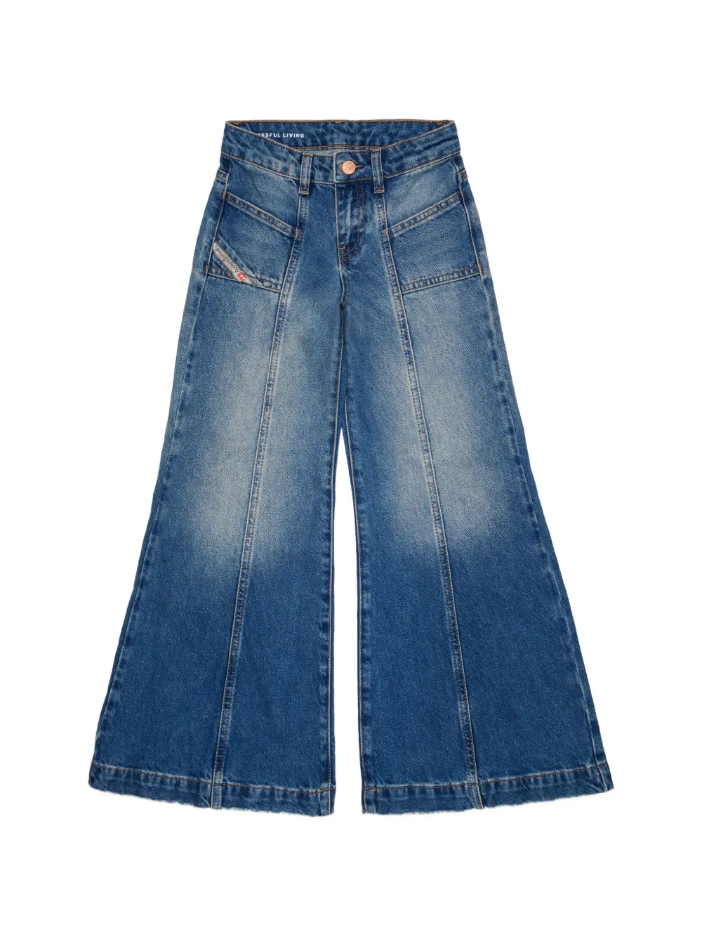 Diesel Kids Jeans D-Pam svasati - Blu