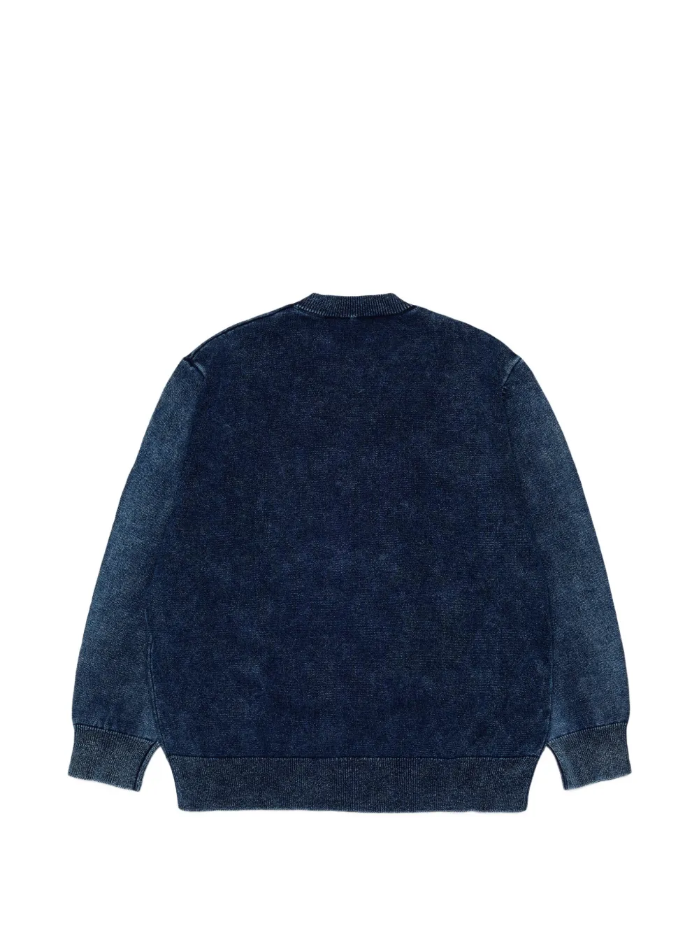 Diesel Kids Trui met spijkerstof-effect en logoprint Blauw