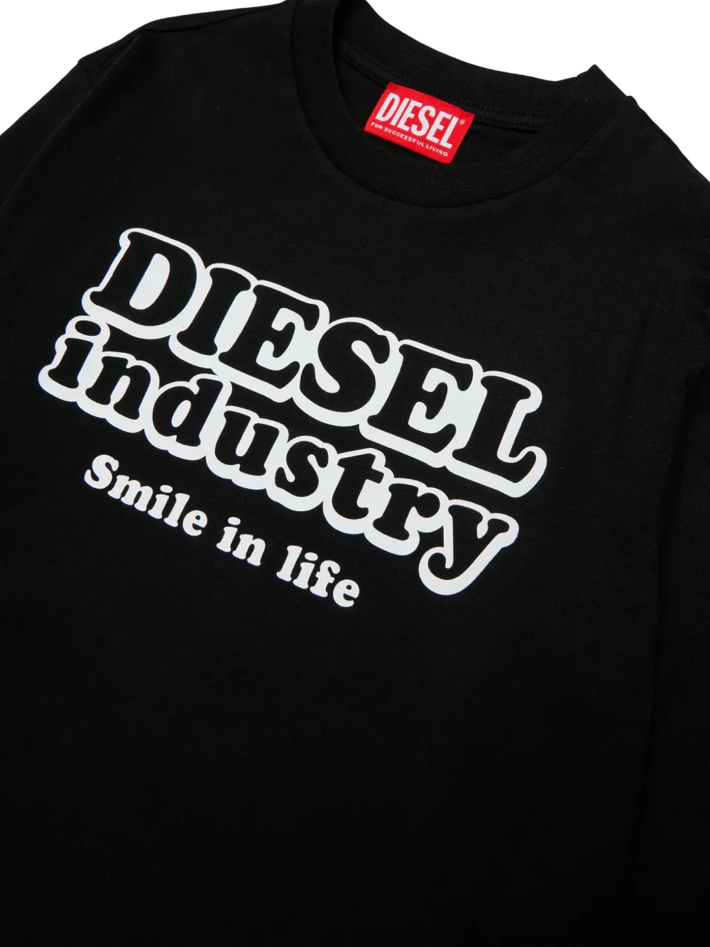 Diesel Kids T-shirt met lange mouwen Zwart