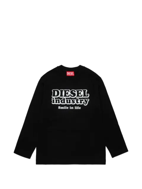 Diesel Kids playera manga larga con logo estampado