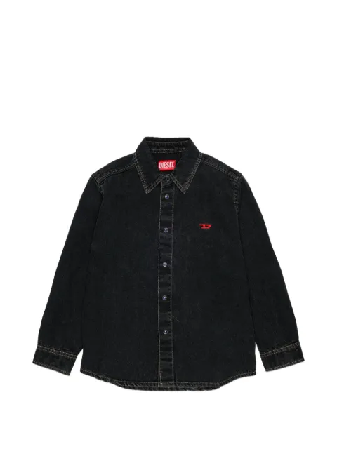 Diesel Kids embroidered-logo denim shirt