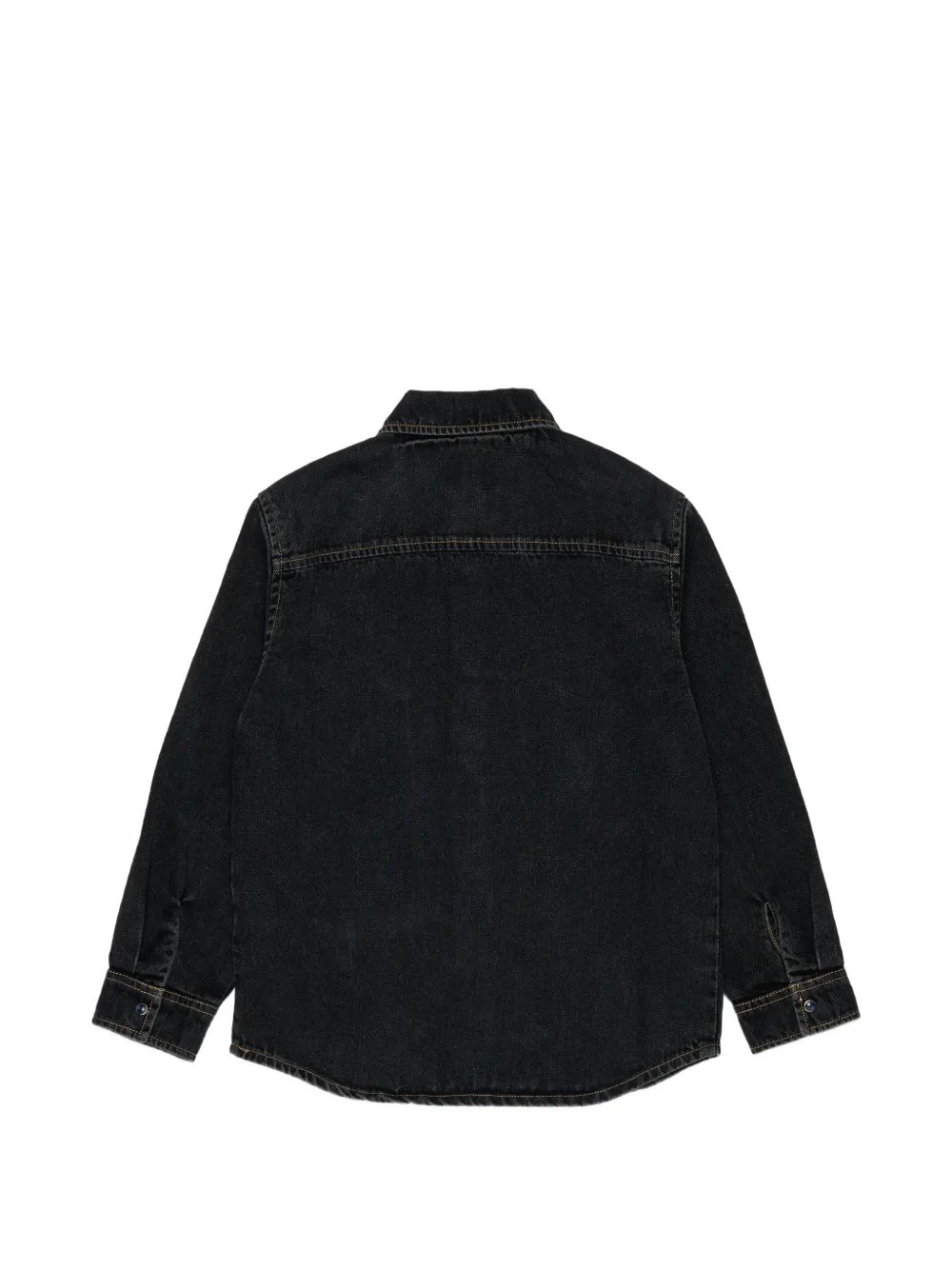 Diesel Kids Spijkershirt met geborduurd logo Zwart