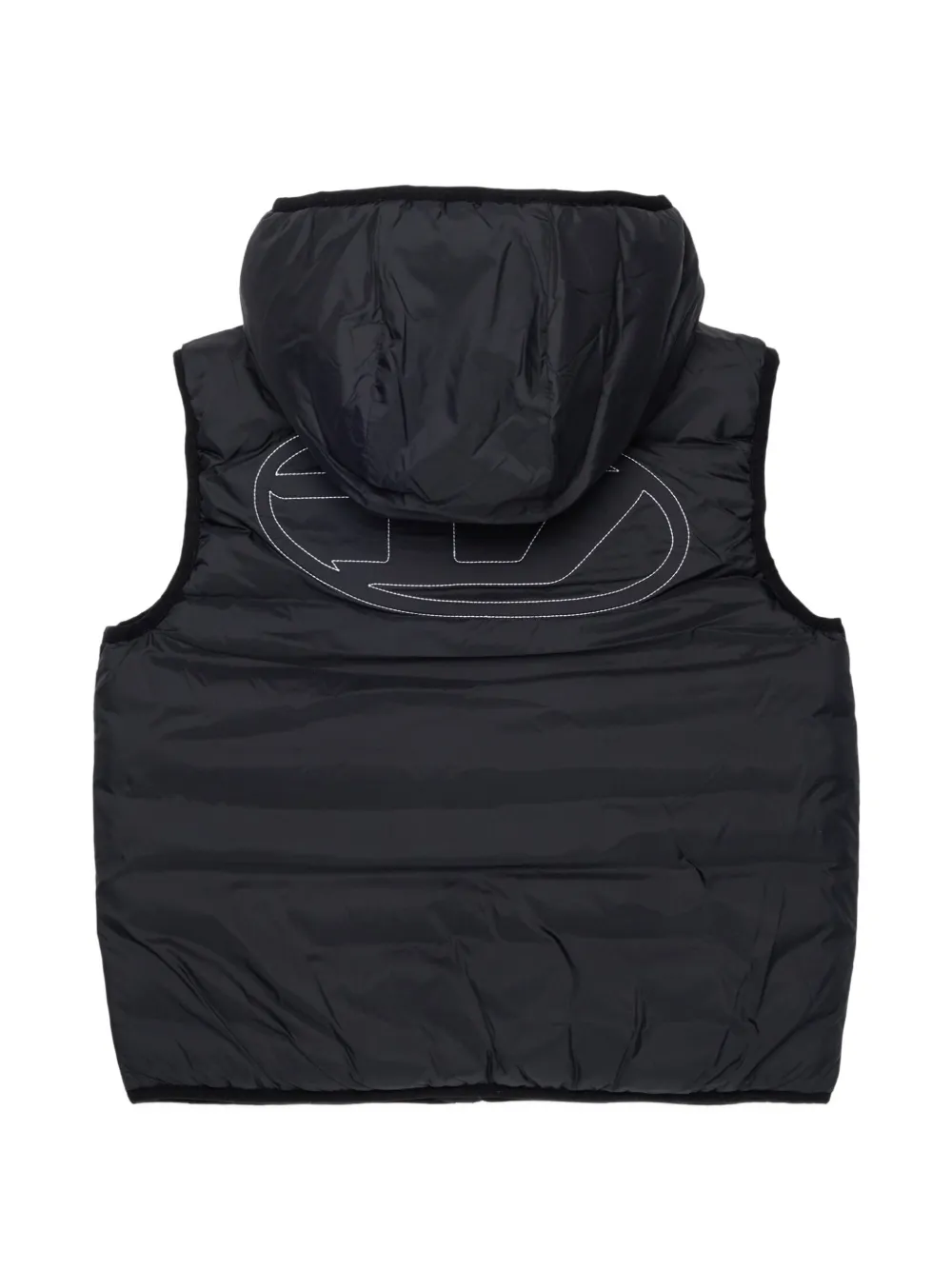 Diesel Kids Top met capuchon en geborduurd logo Zwart