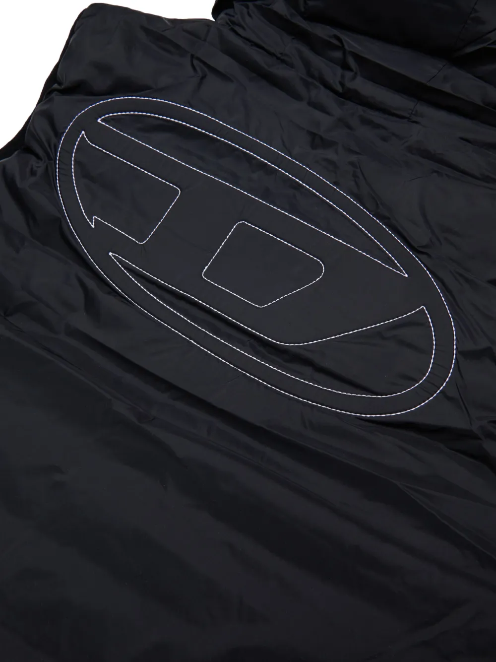 Diesel Kids Top met capuchon en geborduurd logo Zwart