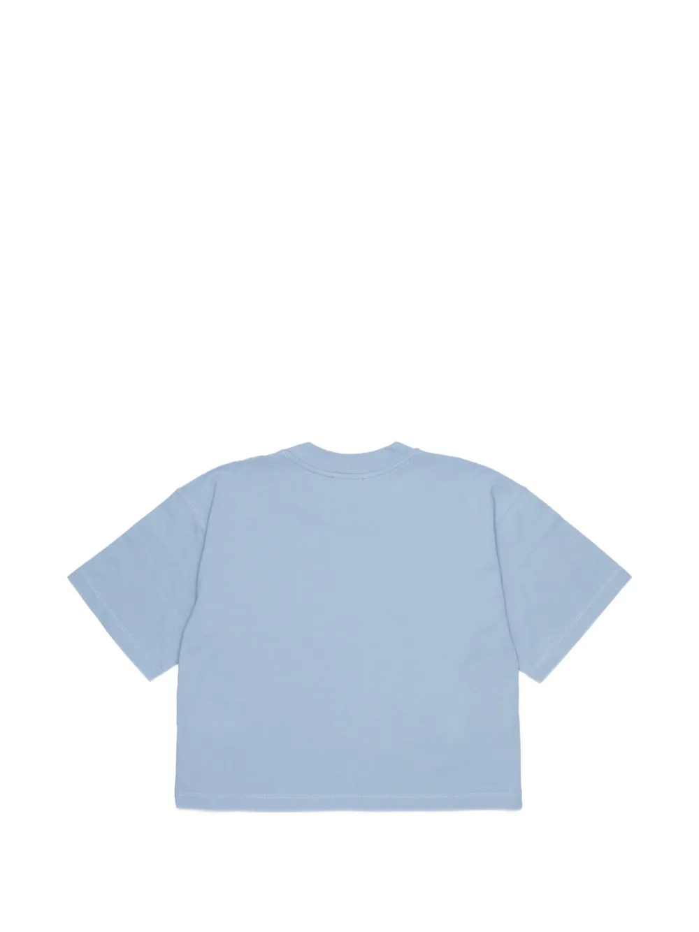 Diesel Kids Oval D cropped T-shirt Blauw