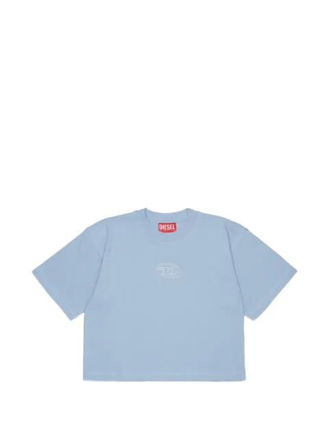 Diesel Kids Oval D cropped T-shirt