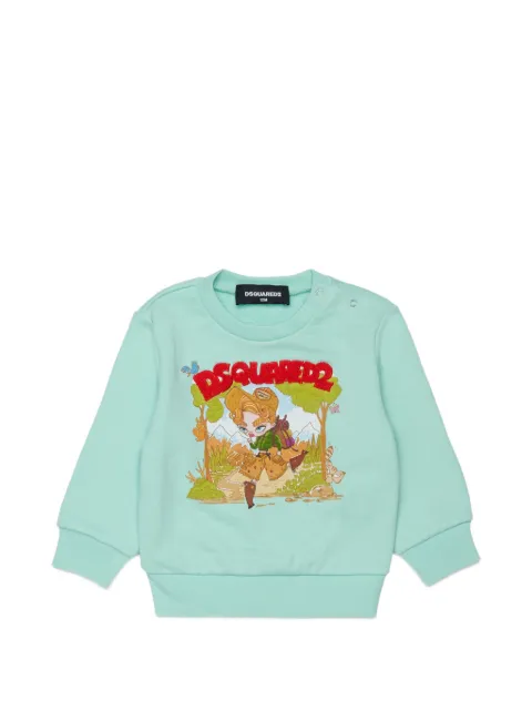 DSQUARED2 KIDS sweat à broderie dessin animé