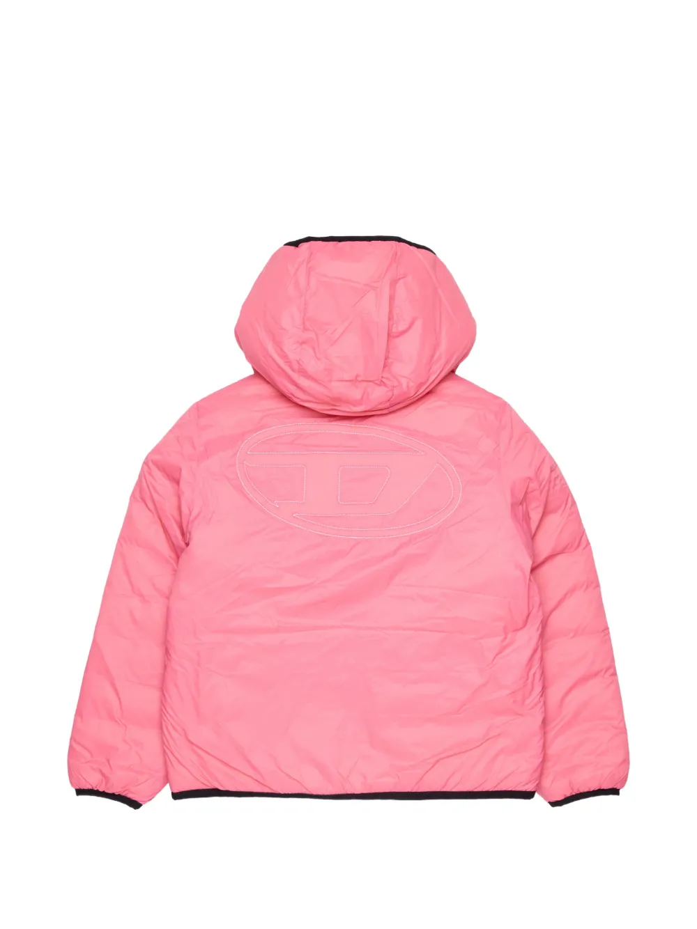 Diesel Kids Gewatteerd nylon jack met capuchon Roze