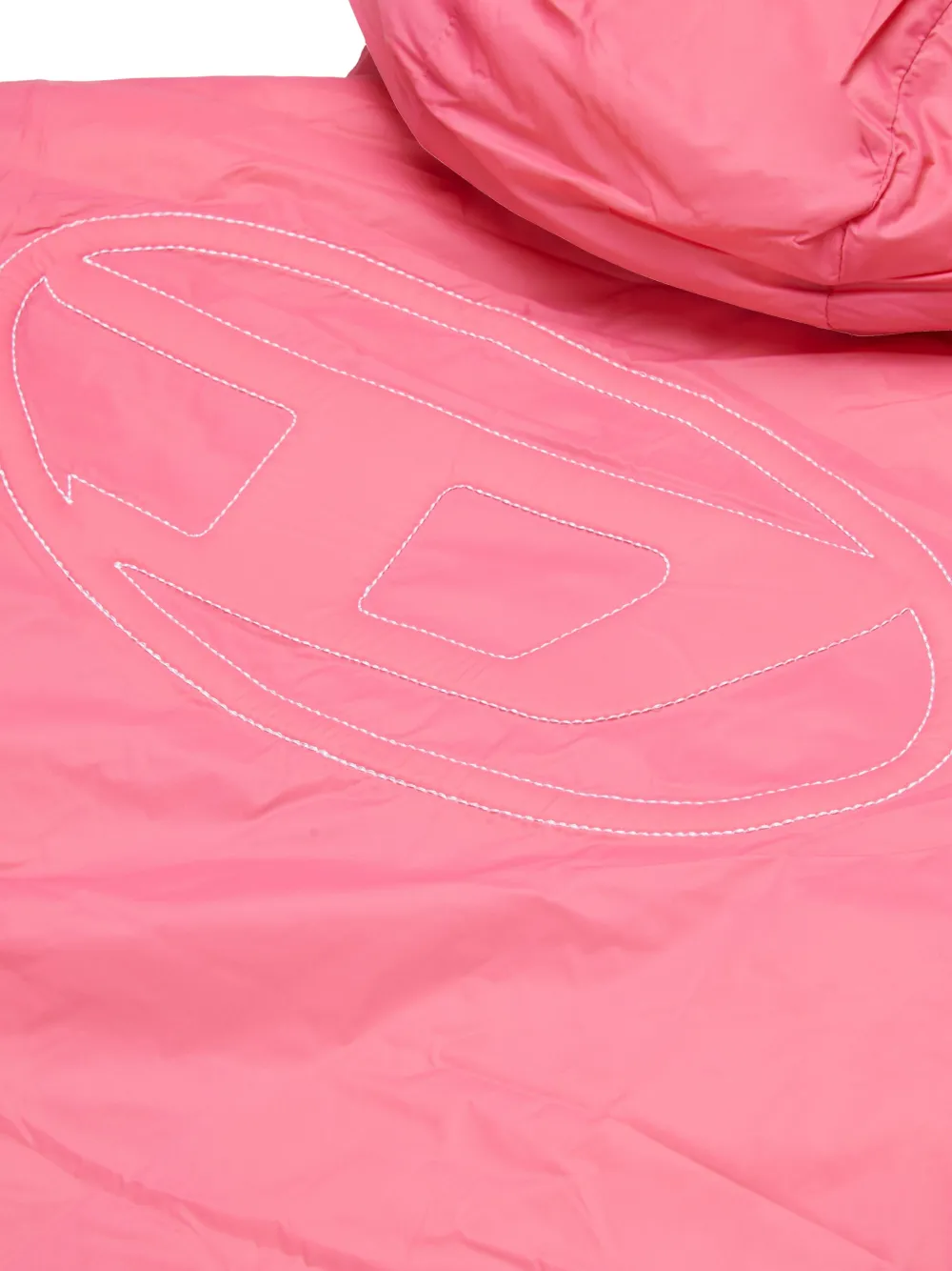 Diesel Kids Gewatteerd nylon jack met capuchon Roze