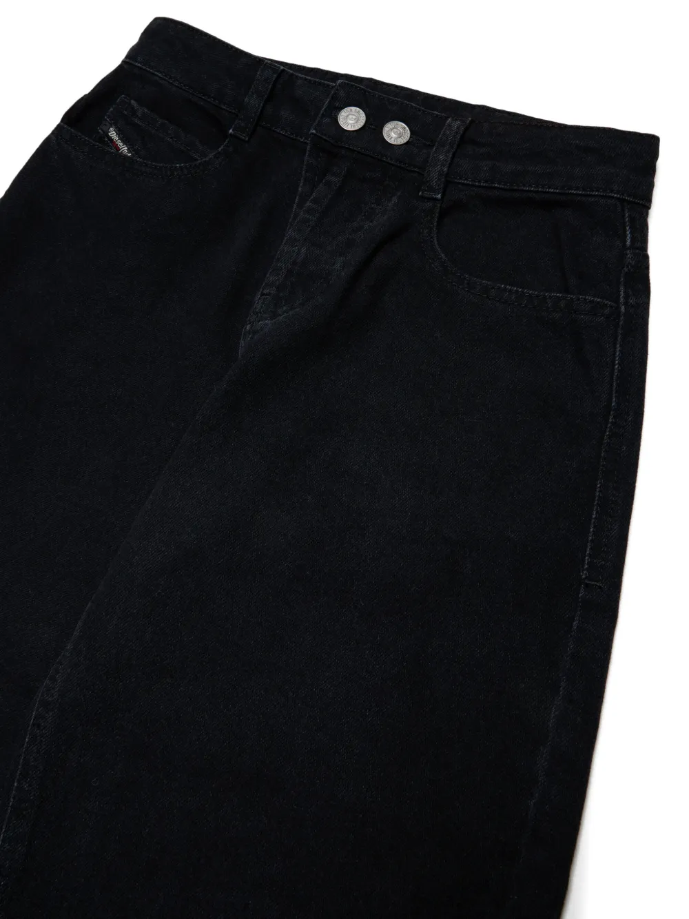 Diesel Kids Jeans met wijde pijpen Zwart