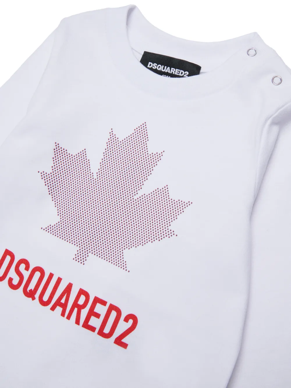 DSQUARED2 KIDS Maple T-shirt met lange mouwen en logo Wit