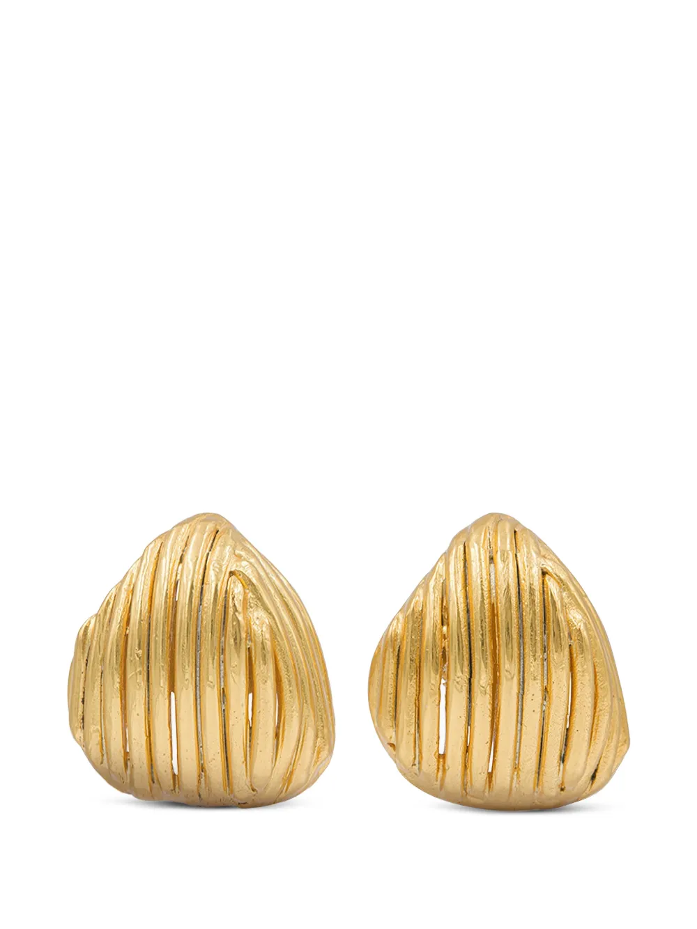 FENOMENA Orecchini a bottone effetto conchiglia - Oro