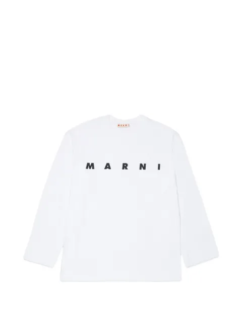 Marni Kids logo-print long-sleeve T-shirt