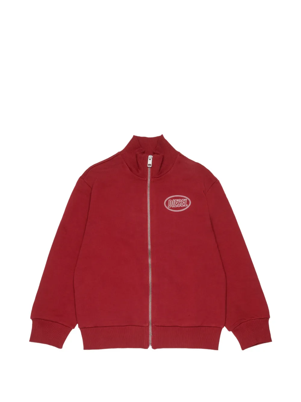 Diesel Kids cotton sweatshirt with logo print - Rosso