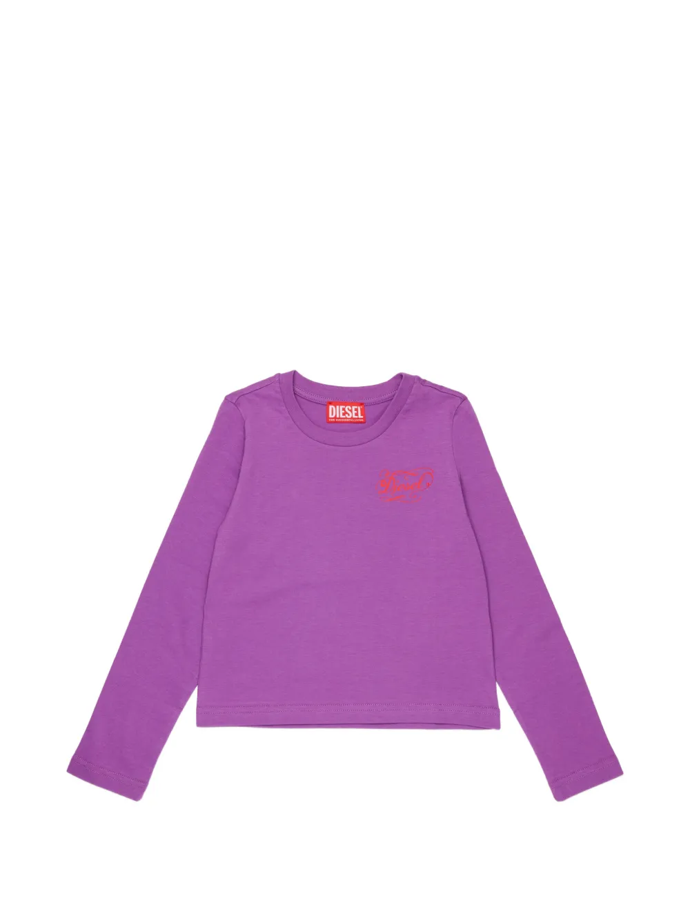 Diesel Kids logo-print long-sleeve T-shirt - Viola