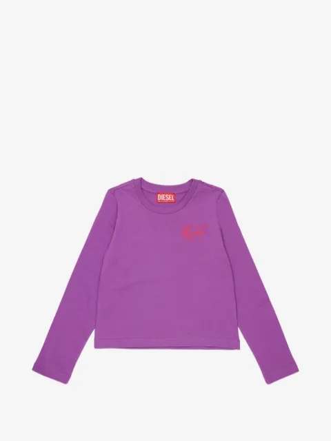 Diesel Kids playera manga larga con logo estampado