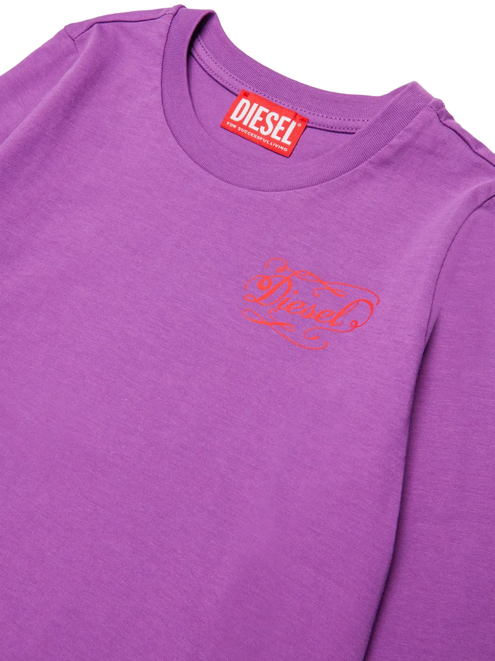 Diesel Kids T-shirt met lange mouwen Paars