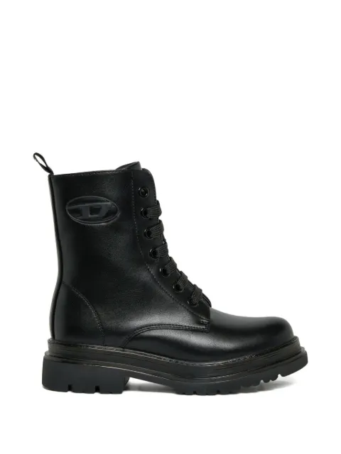 Diesel Kids Oval D lace-up boots