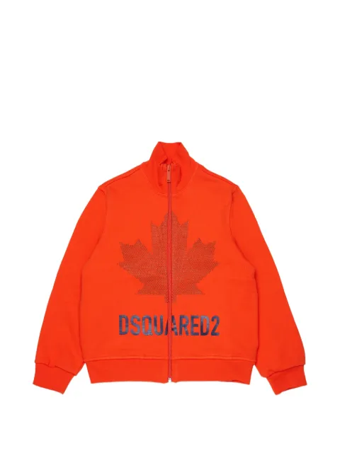 DSQUARED2 KIDS crystal-embellished logo-print sweater