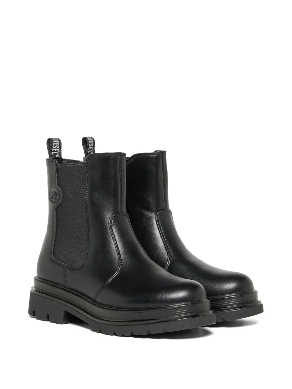 Diesel Kids Stivali con placca logo - Nero