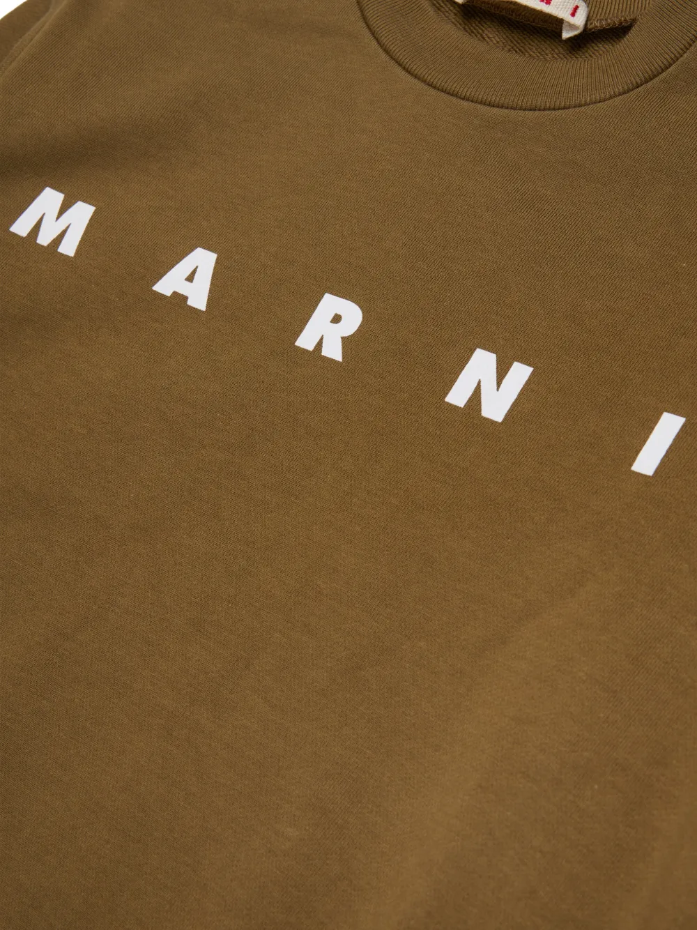 Marni Kids Sweater met logoprint Bruin