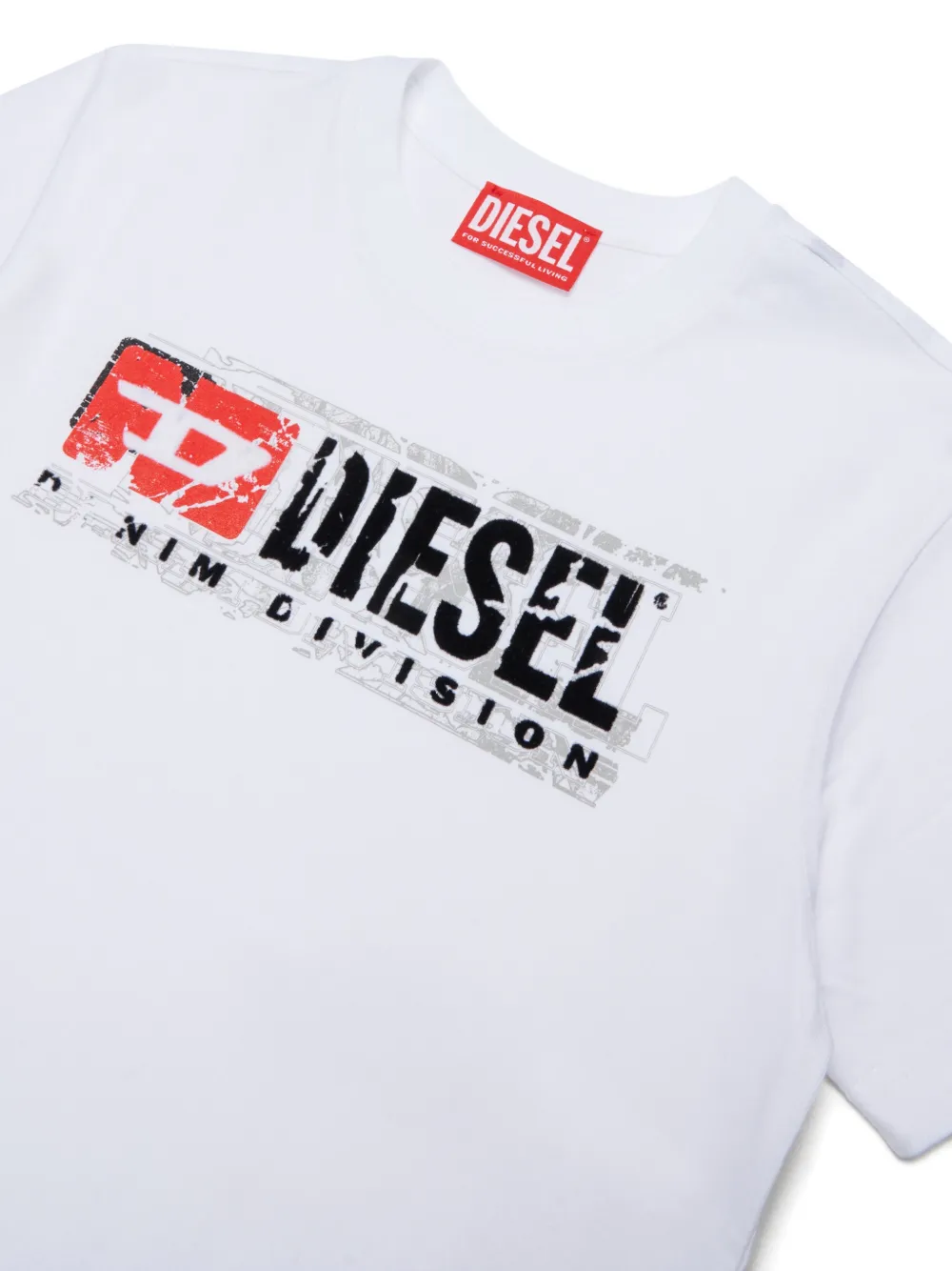Diesel Kids T-shirt met logoprint Wit