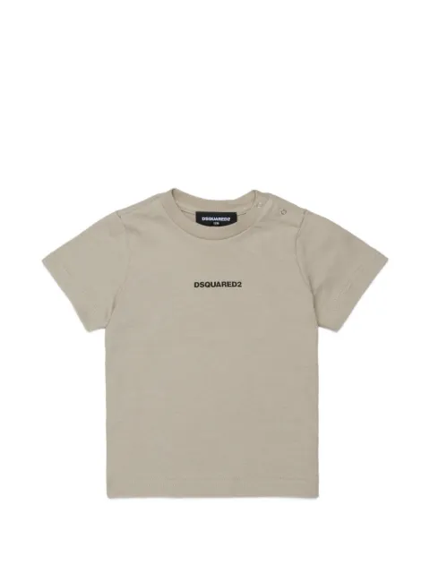 DSQUARED2 KIDS T-shirt med logotryk og trykknapper