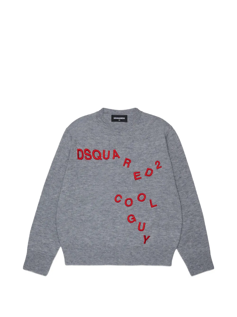 DSQUARED2 KIDS Maglione in lana con logo - Grigio