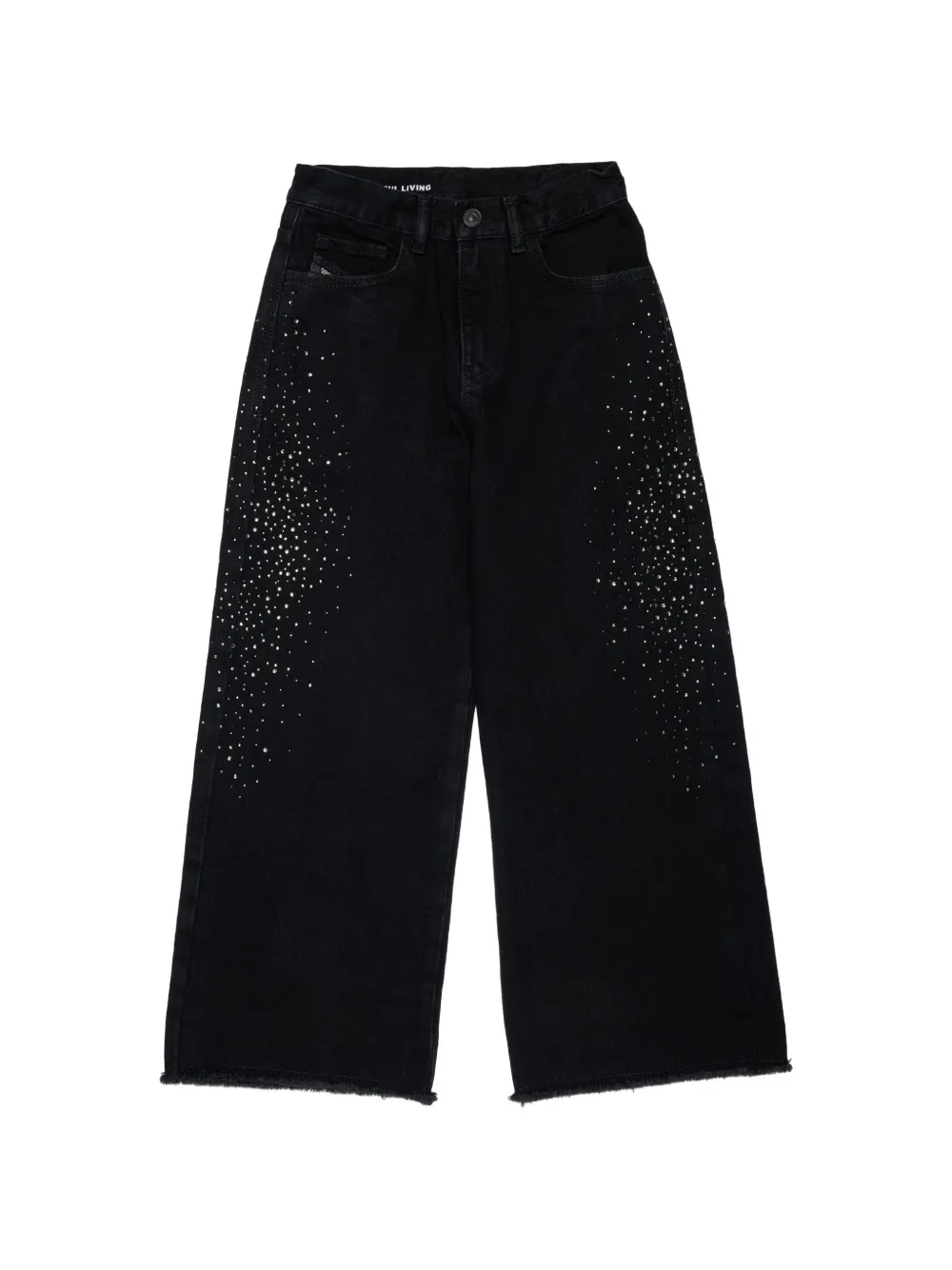 Diesel Kids Jeans con borchie - Nero