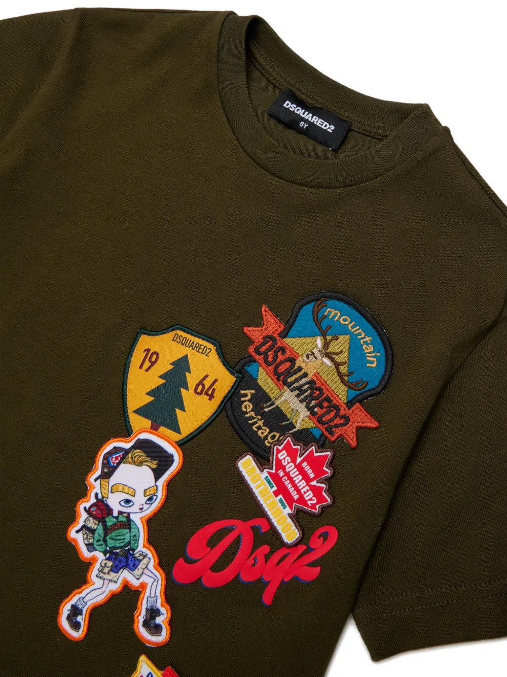 DSQUARED2 KIDS T-shirt met logopatch Groen
