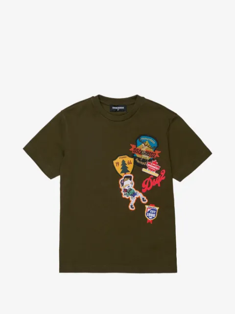 DSQUARED2 KIDS playera con parche del logo