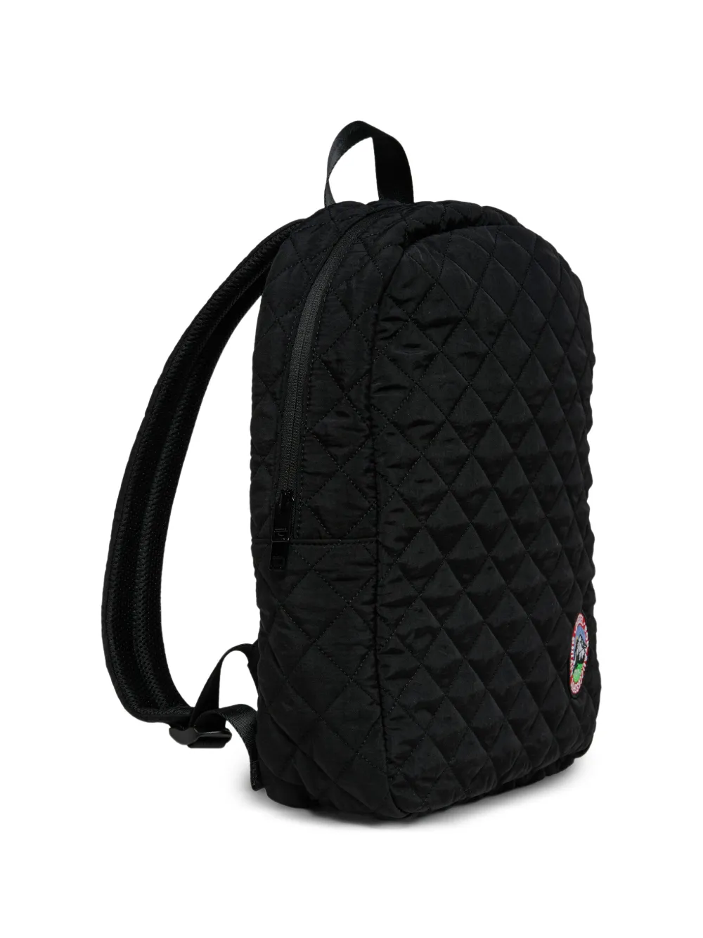 Diesel Kids Gewatteerde rugzak met logopatch Zwart